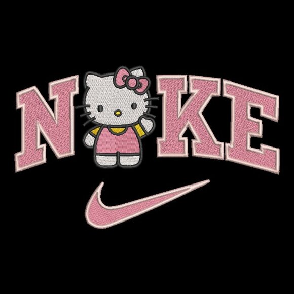 Nike Hello Kitty HOODIE Embroidered Adult Unisex Hooded Sweatshirt - Picture 1 of 5